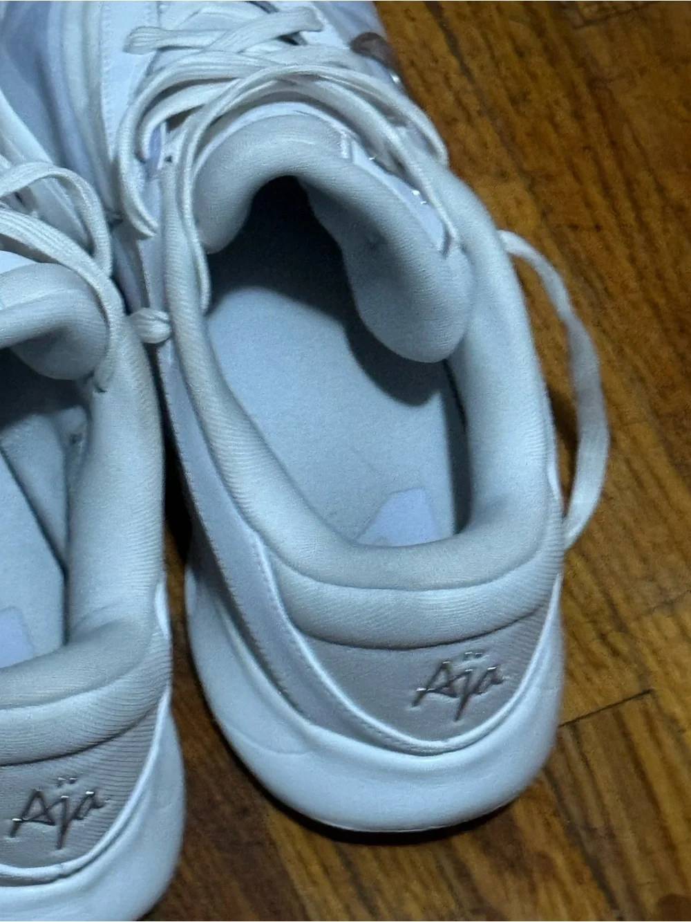 Nike A’ja Wilson A’one OG White Sneakers with Silver Swoosh. FZ8605-100